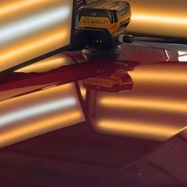 Car after paintless dent repair