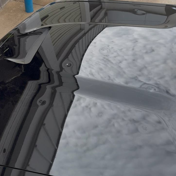 Car after paintless dent repair