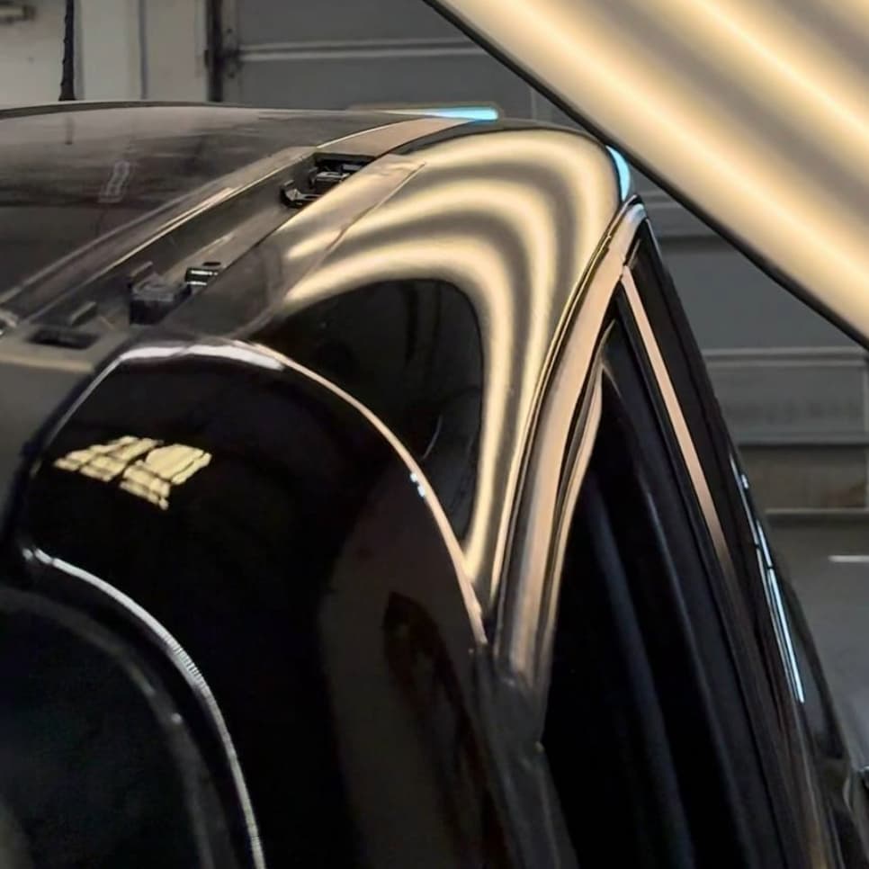 Car after paintless dent repair