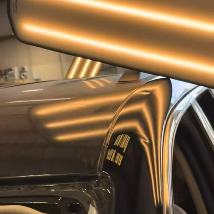 Car after paintless dent repair