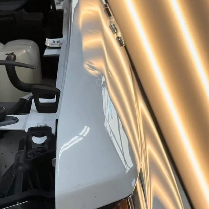 Car dent before repair