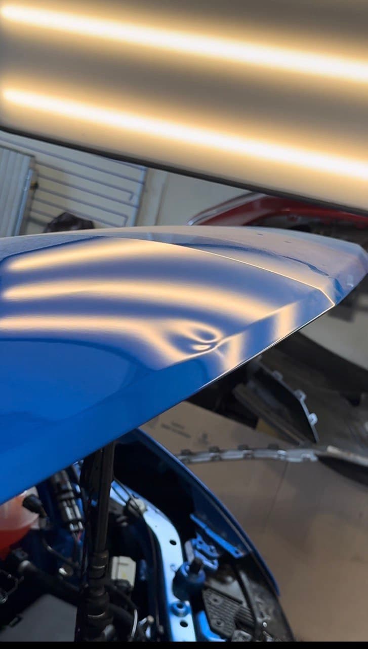 Car dent before repair